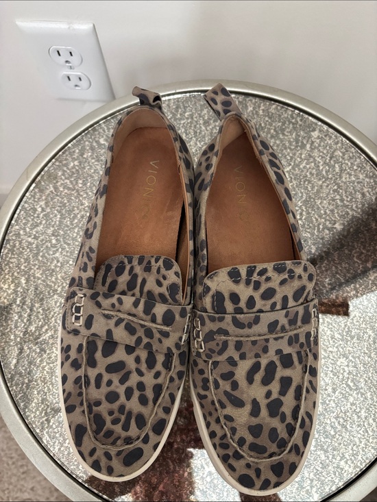 Vionic Shoes - Vionic Taupe and Black Leopard-Print Slip-On Loafers